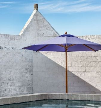 Round parasol with pulley - Classic by Ethimo - view 2