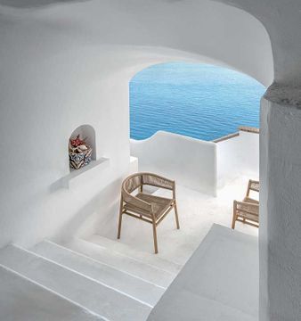 Dining chair with teak structure - Kilt by Ethimo - view 3