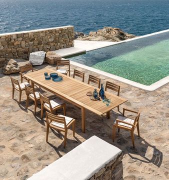 Rectangular extendable dining table - Ribot by Ethimo - view 2