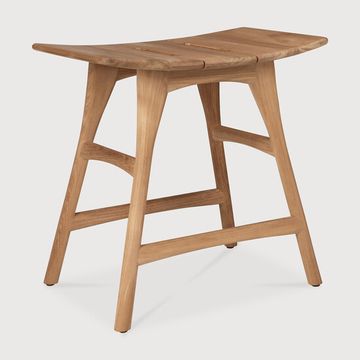 Osso outdoor stool - Natural - 50 x 33 x 49 cm (10110288) by Ethnicraft