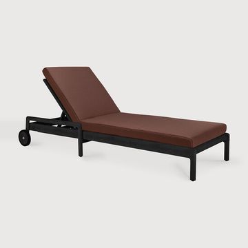 Jack outdoor adjustable lounger - Black, Burgundy - 216 x 84 x 34 cm (10S10344) by Ethnicraft