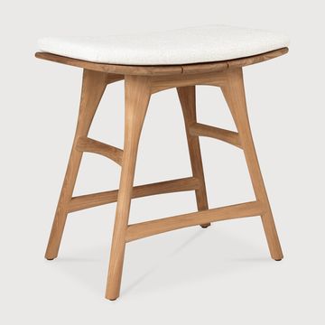 Osso outdoor stool - Off White, Natural - 50 x 33 x 51 cm (10S10356) by Ethnicraft