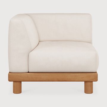 Monocle outdoor modular sofa - Natural, White - 83 x 83 x 72 cm (10S10414) by Ethnicraft