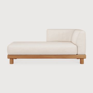 Monocle outdoor modular sofa - Natural, White - 166 x 83 x 72 cm (10S10416) by Ethnicraft