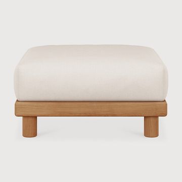 Monocle outdoor footstool - Natural, White - 83 x 83 x 40 cm (10S10417) by Ethnicraft