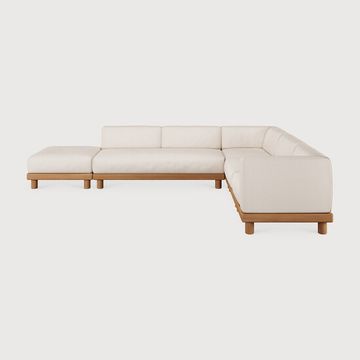 Monocle outdoor modular sofa set - Natural, White - 332 x 249 x 72 cm (10S22220) by Ethnicraft
