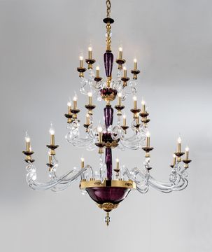BAROCCO L12+12+6 - Chandelier with Swarovski® Crystals by Euroluce Lampadari