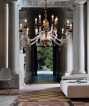 ELSA L10+5 - Chandelier with Swarovski® Crystals by Euroluce Lampadari