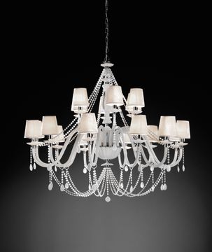 Arcobaleno White L12+6 Shade by Euroluce Lampadari