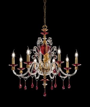 RUBINO ALICANTE L8 - Chandelier with Swarovski® Crystals by Euroluce Lampadari