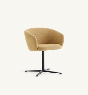 Huma upholstered swivel armchair by EXPORMIM