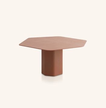 Talo outdoor hexagonal dining table by EXPORMIM