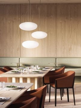Lumi White F07 Pendant lamp by Fabbian