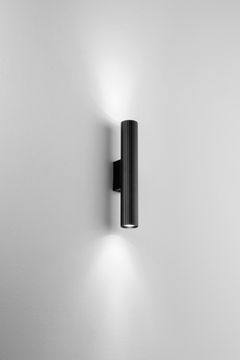 Applique LORD nero in acciaio e alluminio con fascio luminoso bidirezionale by Fan Europe Lighting