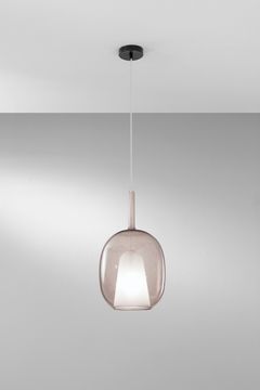 SOSPENSIONE PIREX MARRONE IN VETRO 1XE27 by Fan Europe Lighting