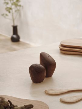 Cairn Salt and Pepper Shakers - Set of 2 - Dark Brown by Ferm Living - view 2