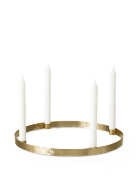 Candle Holder Circle - Large - Brass by Ferm Living