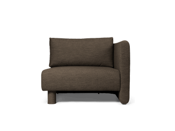 Dase Sofa Armrest Right - Soft Bouclé - Dark Brown by Ferm Living