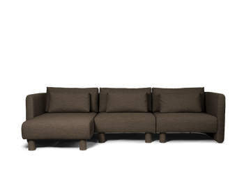 Dase Sofa Center - Soft Bouclé - Dark Brown by Ferm Living - view 4