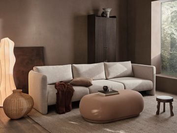 Dase Sofa Center - Soft Bouclé - Natural by Ferm Living - view 5