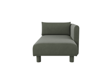 Dase Sofa Chaise Longue Right - Rich Velvet - Pine by Ferm Living