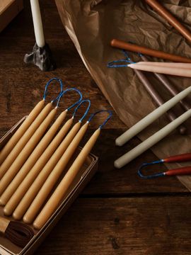Dipped Candles - Set of 8 - Brown by Ferm Living - view 3