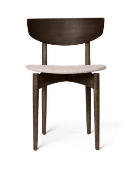 Herman Dining Chair - Upholstered Seat - Soft Bouclé - Dark Stained Beech/Natural by Ferm Living