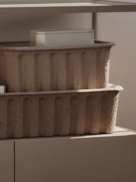 Paper Pulp Box - Set of 2 - Brown by Ferm Living - view 2