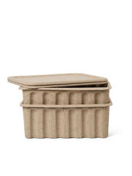 Paper Pulp Box - Set of 2 - Brown by Ferm Living