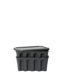 Paper Pulp Box - Set of 2 - Charcoal by Ferm Living - view 4