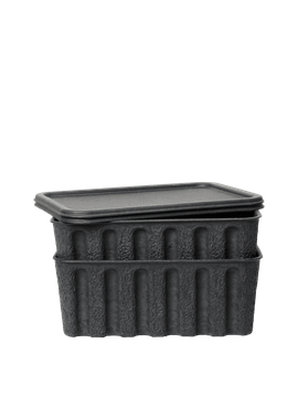 Paper Pulp Box - Set of 2 - Charcoal by Ferm Living