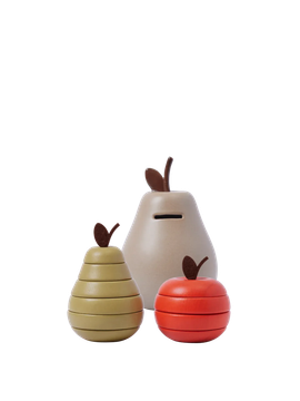 Pear Money Bank & Stacking Apple and Pear - Set of 2 - Gift Set by Ferm Living