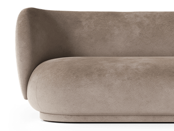 Rico Divan Left - Faded Velvet - Beige by Ferm Living - view 2