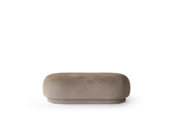 Rico Ottoman - Faded Velvet - Beige by Ferm Living