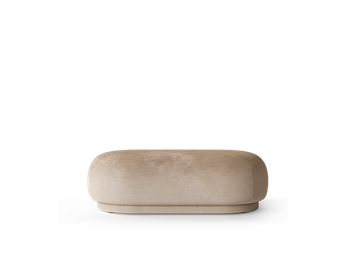 Rico Ottoman - Faded Velvet - Sand by Ferm Living