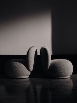 Rico Piccolo Lounge Chair - Nordic Bouclé - Off-White by Ferm Living - view 5