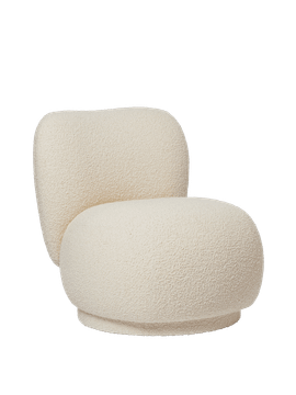 Rico Piccolo Lounge Chair - Swivel - Nordic Bouclé - Off-White by Ferm Living - view 2