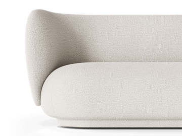 Rico Sofa 4-seater - Bouclé - Off-White by Ferm Living - view 3