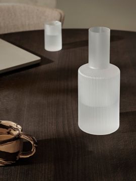 Ripple Glasses - Set of 4 & Carafe Gift Set - Frosted by Ferm Living - view 3