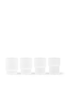 Ripple Small Glasses - Set of 4 - Frosted by Ferm Living