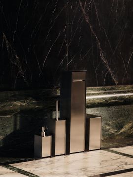 Sama Toilet Paper Dispenser - Brushed Stainless Steel by Ferm Living - view 3