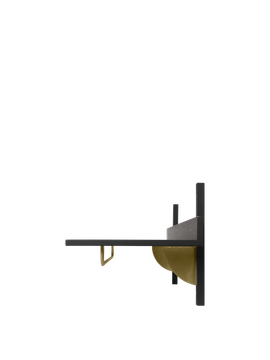 Sector Rack Shelf - Black Ash/Brass by Ferm Living - view 3