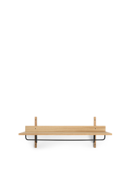 Sector Rack Shelf - Natural Oak/Black Brass by Ferm Living