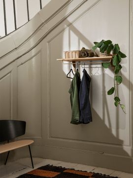 Sector Rack Shelf - Natural Oak/Brass by Ferm Living - view 2