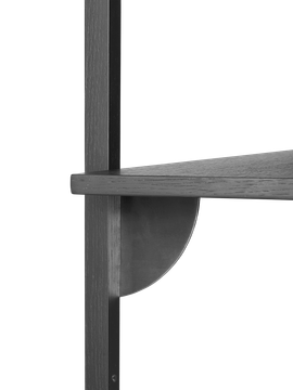 Sector Shelf - Single - Wide - Black Ash/Black Brass by Ferm Living - view 3