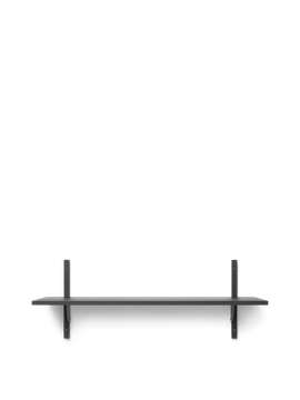 Sector Shelf - Single - Wide - Black Ash/Black Brass by Ferm Living