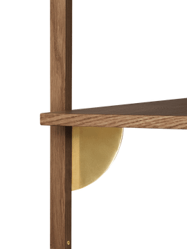 Sector Shelf - Single - Wide - Smoked Oak/Brass by Ferm Living - view 3