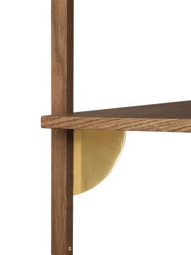 Sector Shelf - Triple - Narrow - Smoked Oak/Brass by Ferm Living - view 4