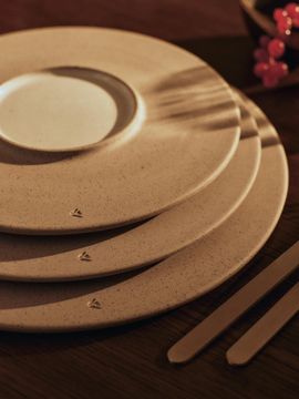 Sonae Dinner Plates - Ø28 - Set of 2 - Grey/White by Ferm Living - view 3