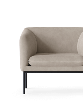 Turn 1-Seater - Cotton Linen - Natural by Ferm Living - view 2